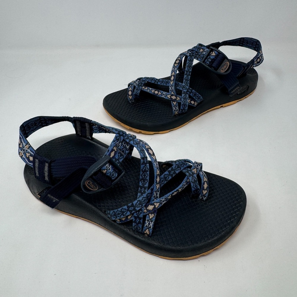 Chaco ZX/2 Sandals Blue  Aztec Tribal Double Strap Sport Trail Hiking Women's 8